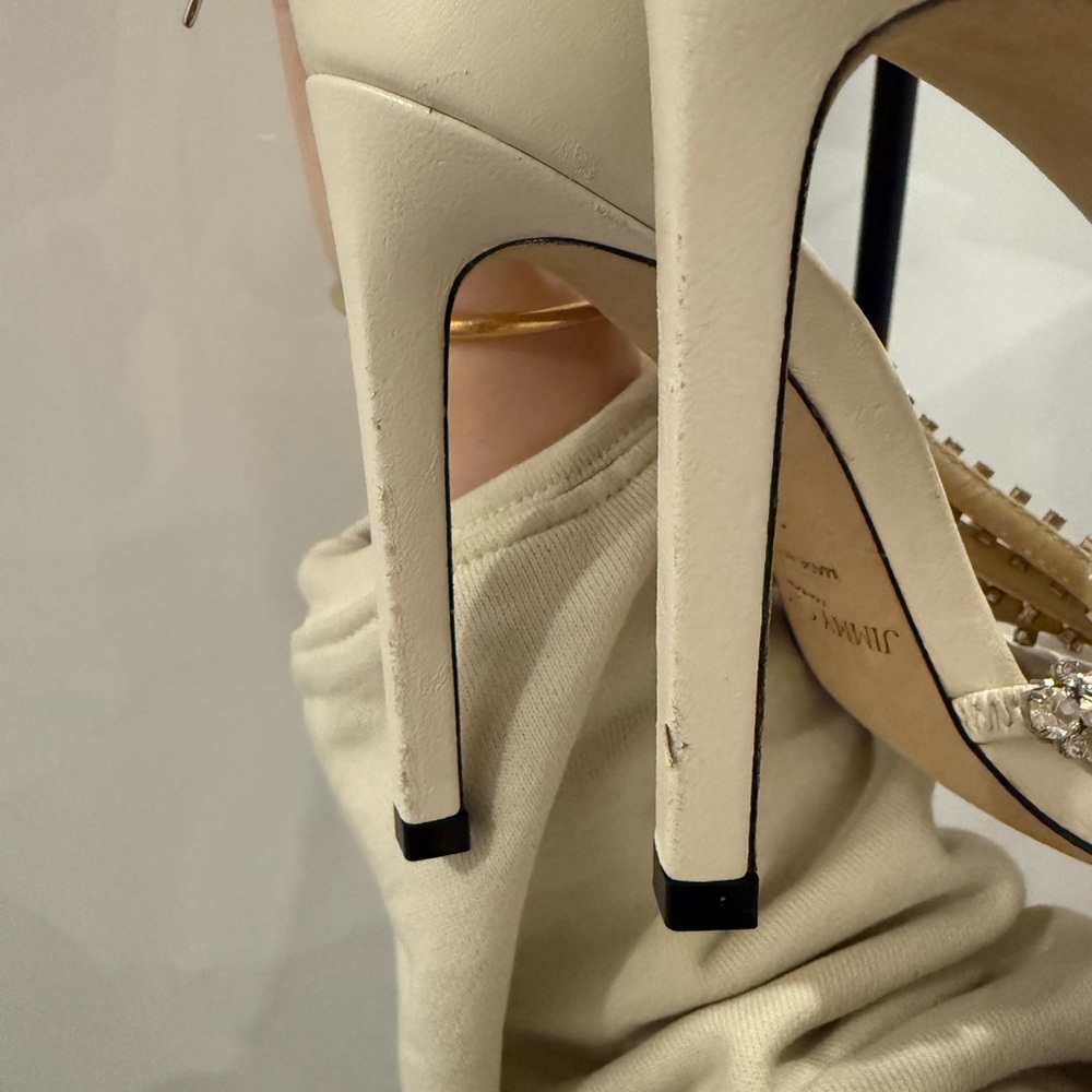 Jimmy Choo Ivory Josefine 100 Stiletto Heels - Picture 3 of 3